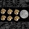 Antiqued Brass Sea Snail Two Sided Charms - Set of Six - AB-C133